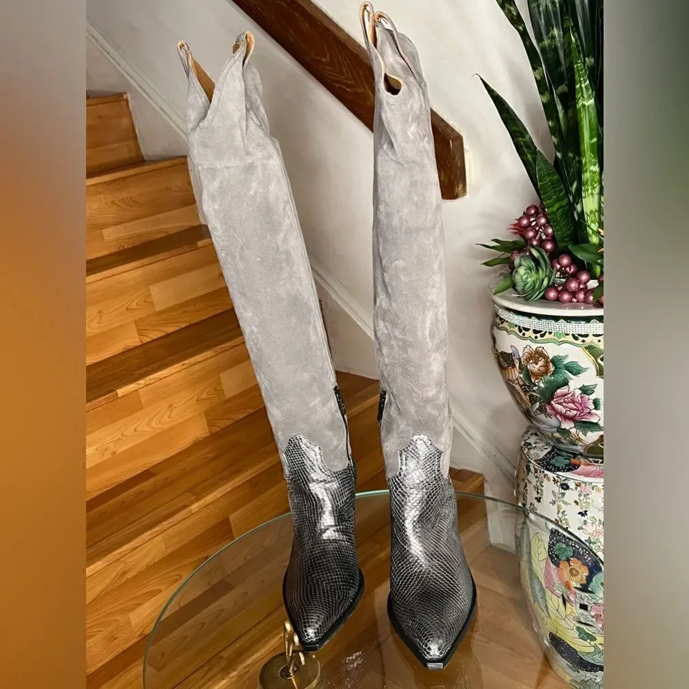 JO GHOST MIDNIGHT MAGIC OVER THE KNEE BOOTS